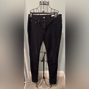 NWOT Rag & Bone Jeans Black Plush Legging Cotton Blend Size 28 Women’s